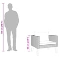 thumbnail image 5 of vidaXL Garden Collection Outdoor Single Sofa Beige/Anthracite Weather-Resistant, 5 of 10