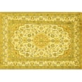 thumbnail image 1 of Ahgly Company Machine Washable Indoor Rectangle Medallion Yellow Traditional Area Rugs, 2' x 3', 1 of 4