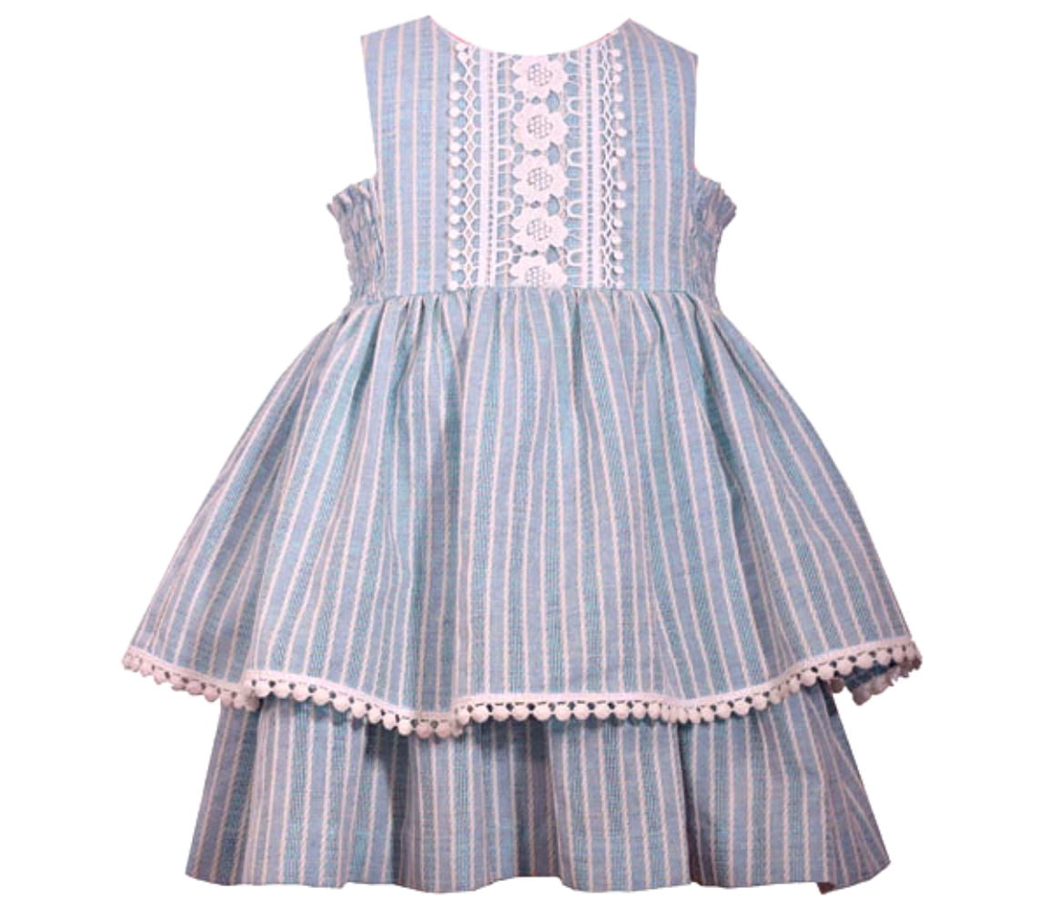 chambray pinafore dress