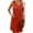 Orange, variant on IROINNID Shift Dress For Women Casual Summer Tank Solid Sleeveless With Pocket Dress V-Neck Knee-Length Dress