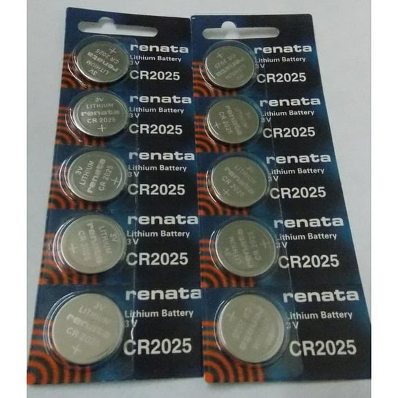 Renata CR2025 3V Lithium Coin Battery - 10 Pack