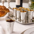 thumbnail image 4 of Plastic Wine Kuddush Cup with Silver Diamond Design, Disposable Elegant Kiddush Cups, BPA Free Heavy Duty Kosher Party Cups 5oz 10ct (50 Packs), 4 of 6