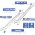 thumbnail image 4 of 10pcs Mini Metric Wrench Set, Open and Box End Ignition Wrench Set Small Combination Wrench Sets Dual-purpose Spanner Tool 4mm-11mm, 4 of 5