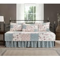 thumbnail image 2 of Chezmoi Collection Abbi 5-Piece Daybed Bedding Set Shabby Chic Floral Daybed Cover Pre-Washed Cotton Patchwork Daybed Set, 2 of 5