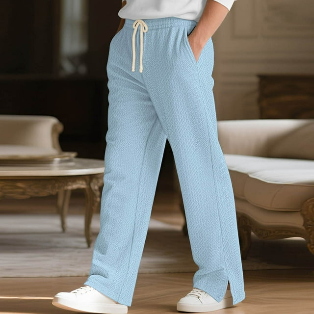 Man Solid-Color Casual Multi-pocket Zipper Button Work Pants Full Length Pants