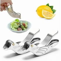 ABCISI Bird Shape Lemon Juicer, Stainless Steel Manual Lemon Juicer and Lime Squeezer, Silver Lime Citrus Kitchen Gadgets for Orange Lemon Pomegranate(2 Pieces)