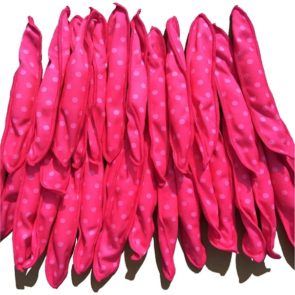 TUWAFE Pink-30 Hair Heatless Curlers Soft To Sleep Overnight Curls for Long No Foam Satin