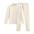 thumbnail image 1 of Fshinging Children Clothes Set Girls Soft Comfy Solid Raglan Sleepwear 2Pcs Tenue Garçon Size 8-9 Years, 1 of 4