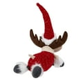 thumbnail image 6 of Northlight Laying Plush Moose Christmas Figure - 12" - Red and White, 6 of 6