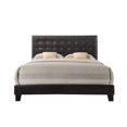 thumbnail image 3 of Allora Transitional Faux Leather Upholstered Queen Panel Bed in Espresso, 3 of 4