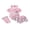 Pink, variant on Cenuakty Baby Girls Summer Outfits Flying Sleeve Doll Collar Romper Soccer Print PP Shorts Headband Socks Sets