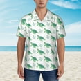 thumbnail image 4 of Balery Turtle Print Men's Hawaiian Shirts Short Sleeve Beach Shirt Relaxed Fit Vacation Button Down Shirts-XX-Large, 4 of 9