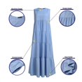 thumbnail image 6 of ZANZEA Women Casual Sleeveless Ruffle Hem Swing Tiered Maxi Dress, 6 of 12