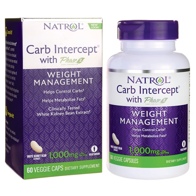 Natrol Carb Intercept with Phase 2 60 Veg Caps