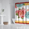 thumbnail image 2 of Pioneer Colorful Floral Shower Curtain for Bathroom Home Decor Bathtubs Waterproof Fabric Curtain with 12 Hooks 72x84in, 2 of 6