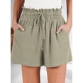 thumbnail image 4 of Women Summer Casual Wide Leg Loose High Waist Drawstring Dressy Shorts 2026 Beach Vacation Clothes Green S, 4 of 7