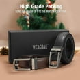 thumbnail image 5 of XIATIAN Set of 2 Leather Ratchet Dress Belt for Men Perfect Fit Waist Size 22-50 inches with Automatic Buckle, 5 of 6