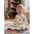 thumbnail image 6 of BemeyourBBs Western Baby Boy Clothes Newborn Baby Boy Duck Cowboy Outfit One Piece Ribbed Romper Long Sleeve Duck Cow Print Button Casual Spring Summer Fall Winter Jumpsuit, 6 of 8