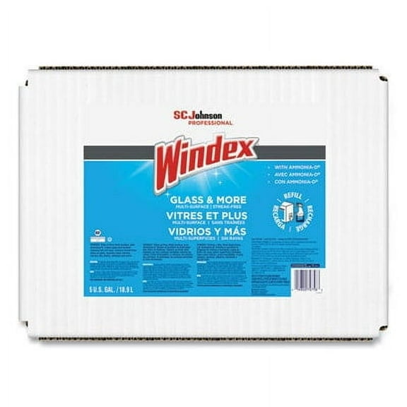 Windex Powerized Formula Glass/Surface Cleaner, 5gal Bag-in-Box Dispenser