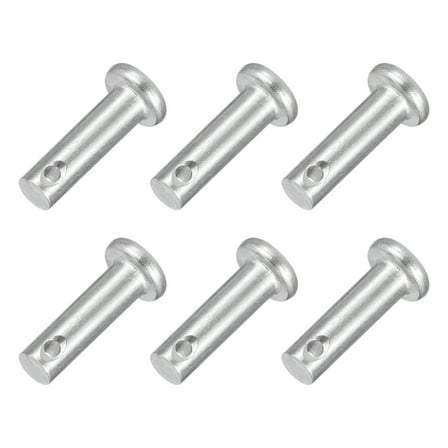 6Pcs 3/16" x 5/8" Single Hole Clevis Pins, 304 Stainless Steel Flat Head Pins
