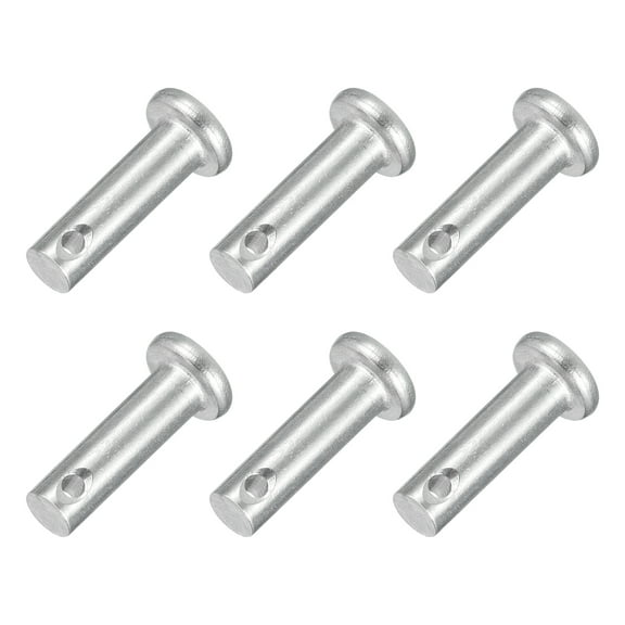 6Pcs 3/16" x 5/8" Single Hole Clevis Pins, 304 Stainless Steel Flat Head Pins