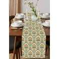thumbnail image 4 of nqOlkjepod Orange Teal Geometric Table Runner 70 Inches Long Farmhouse Dress Scarves, Ethnic Southwest Country Dining Tablerunner for Coffee Table/Kitchen Island/Party Décor, 13" x 70", 4 of 8