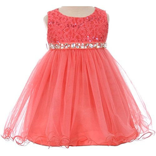 coral baby dress