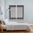 thumbnail image 5 of Curtains 63 Inch Length 2 Panels, Black Retro Greek Key Grommets Window Treatment Curtain, Gray Greece Ancient Farmhouse Geo Thermal Curtains Drapes for Living Room/Bathroom, 5 of 9