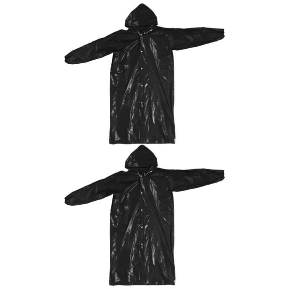 Phenofice 2Pcs Waterproof EVA Rain Jacket for Adults Suitable for Camping and Hiking Trips