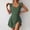 Green, variant on LYMAYTER One-Piece Swim Dress for Women Ruffle Swim Dress Skirt Crew Neck Wrap Bathing Suit S-2XL