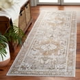 thumbnail image 2 of SAFAVIEH Arizona Lucius Oriental Machine Washable Runner Rug, Beige/Gold, 2'6" x 10', 2 of 11