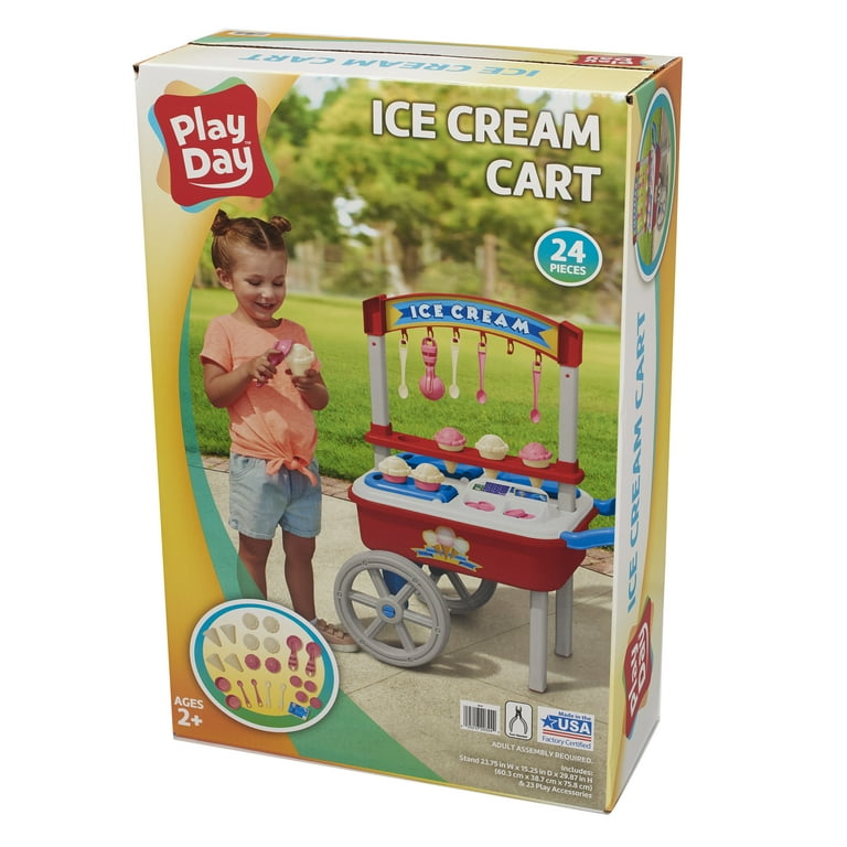 Play Day Ice Cream Cart for Kids for Indoor & Outdoor Play