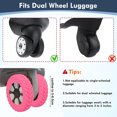 thumbnail image 2 of Housses de Roues de Bagages, pour Valise, Lot de 8 Housses de Protection pour Roues à Roulettes 8 Pignons, 2 of 7