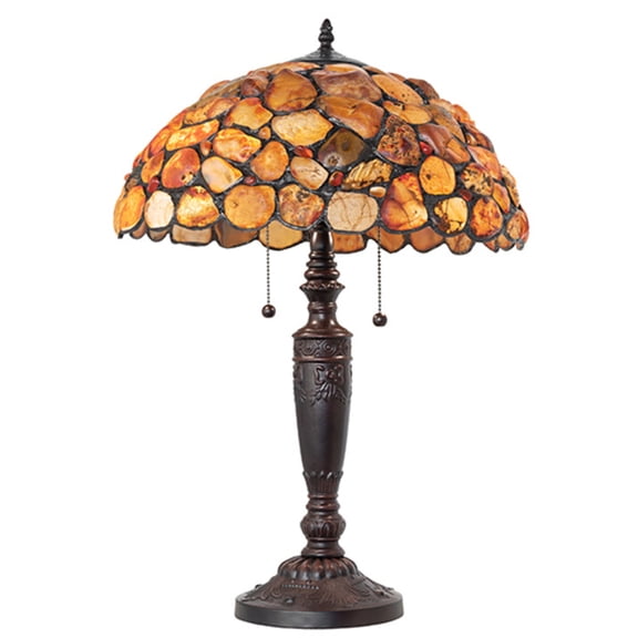 Meyda Tiffany 253041 Agata 2 Light 23" Tall Buffet Table Lamp - MultiColor