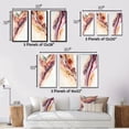thumbnail image 4 of Designart "Redend Point Canyon - A River's Tale I" Abstract Liquid Ink Framed Wall Art Set Of 3 - Red Modern Frame Canvas Set For Living Room Decor, 4 of 6