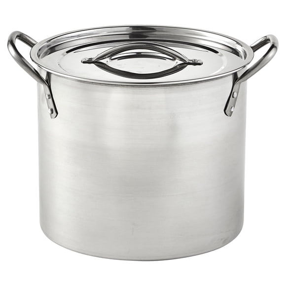Olla IMUSA de acero inoxidable de 20 litros con tapa plateada