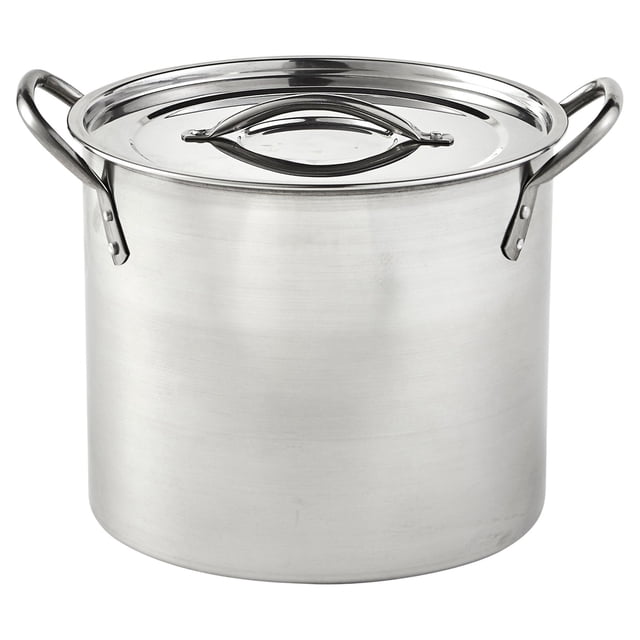 Olla IMUSA de acero inoxidable de 20 litros con tapa plateada