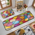 thumbnail image 5 of HongHeng Easter Eggs Bunny Kitchen Rugs Set 2Pcs Non-Slip Spring Kitchen Floor Rug and Mat Cushioned Kitchen Runner Rug for Holiday Bedroom Restaurant Decorations, 5 of 6
