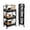 Black, variant on GARITIN 3 Tier Foldable Rolling Cart, No Assembly Metal Rolling Utility Cart, Mobile Storage Trolley with 360° Swivel Casters & Handle for Kitchen, Bathroom, Bedroom, Black