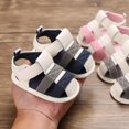 thumbnail image 3 of SYNPOS Baby Toddler Infant Boys Girls PU Leather Soft Closed Toe Summer Sandals Flat Shoes 0-18 Months, 3 of 10
