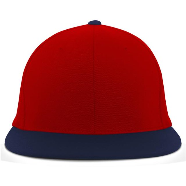 Pacific Headwear ES811.405.XS Premium A-C 2 Performance Flexfit Cap, Red & Navy - Extra Small