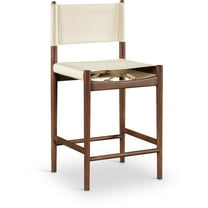 Meridian Furniture Rawlins Cream Vegan Leather Upholstered Counter Stool