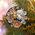 thumbnail image 4 of Christmas Ornaments for Tree Acrylic Christmas Hanging Decorations Rustic Angel for Tree Winter Farmhouse Party Holiday Home Decor Xmas Gift(Round Style), 4 of 6