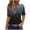 1304#Blue, variant on Women's Notch V Neck Sequin Print Half Sleeve Tunic Top Casual Loose Fit Glitter Party Summer Blouses
