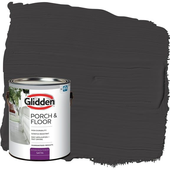 Glidden Porch & Floor 1 gal. Black Magic Satin Interior/Exterior Paint with Primer
