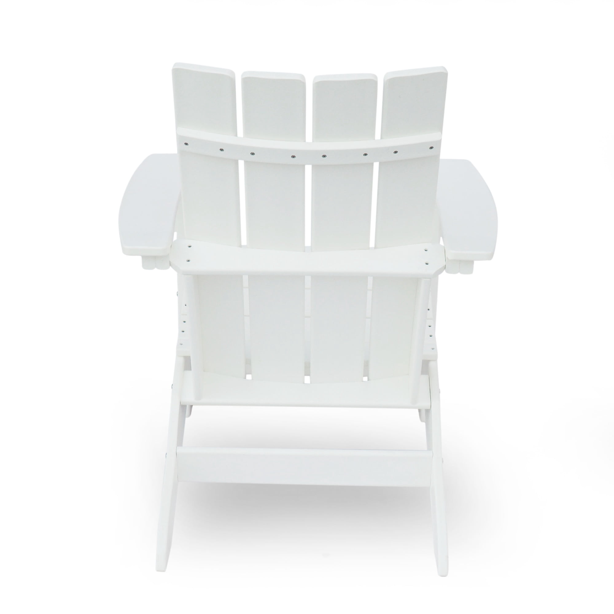 Outdoor Adirondack Chair High Density Resin All-Weather Slat Design Transitional Style For Patio Garden