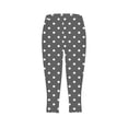 thumbnail image 6 of AGWOLF Womens Capri for Summer Clearance, Tummy Control Capri Leggings High Waisted Knee Length Yoga Pants Trendy Swiss Dot Print Leggings Coffee XL, 6 of 7