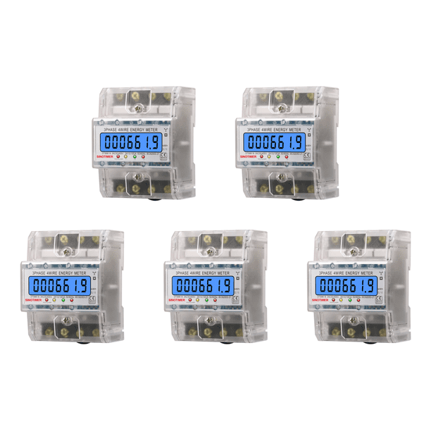 Medidor Eléctrico Trifásico 4 Cables AC 3*230/400V KWh (carcasa Transparente)