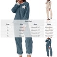 thumbnail image 3 of SBYOJLPB 2-Piece Sets for Women Winter Thickened Long-Sleeve Top and Pants Warm Pajama Set, 3 of 6