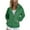 Green, variant on Womens Coats Outerwear Winter Women's Casual Color Zip Hood Long Sleeve Pocket Jacket Blouse